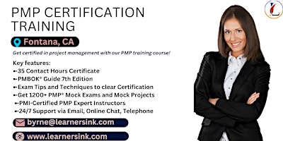 Primaire afbeelding van PMP Exam Preparation Training Classroom Course in Fontana, CA