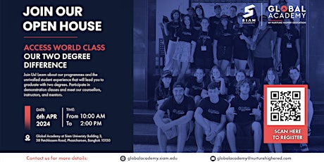 Access World Class: Open House at Global Academy, Siam University
