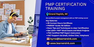 Hauptbild für PMP Exam Preparation Training Classroom Course in Grand Rapids, MI