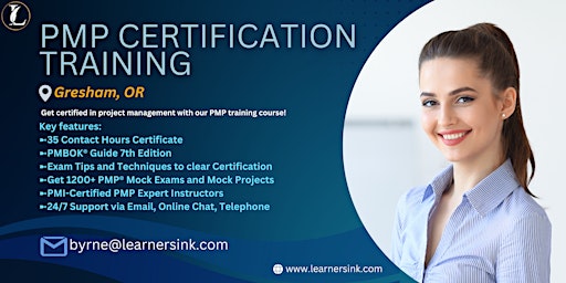 Primaire afbeelding van PMP Exam Preparation Training Classroom Course in Gresham, OR