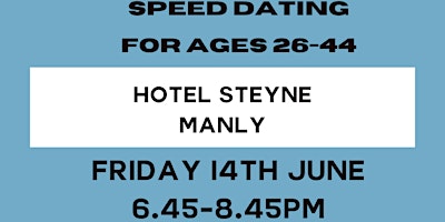 Sydney speed dating in Manly for ages 26-44-Cheeky Events Australia primary image