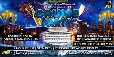 Hauptbild für Fireworks Show Full Dinner Cruise July 24th