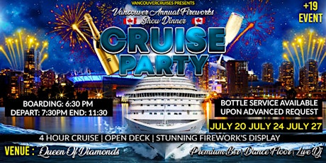 Fireworks Show Full Dinner Cruise July 24th