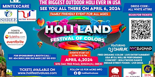 Imagem principal do evento HOLI HAI  : USA'S BIGGEST FESTIVAL OF COLOR