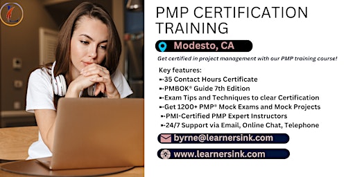 PMP Exam Preparation Training Classroom Course in Modesto, CA primary image