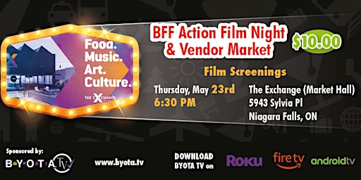 Immagine principale di BFF Action Film Night & Vendor Market 