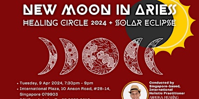 Imagem principal de New Moon in Aries + Solar Eclipse Healing Circle 2024