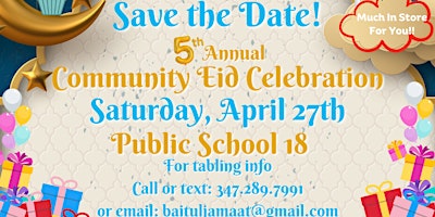 Imagem principal de 5th Annual Community Eid Celebration!