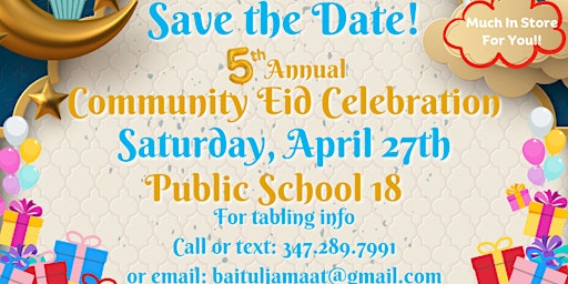 Image principale de 5th Annual Community Eid Celebration!