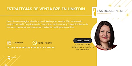 Hauptbild für Taller Emprende: Estrategias de venta B2B en Linkedin