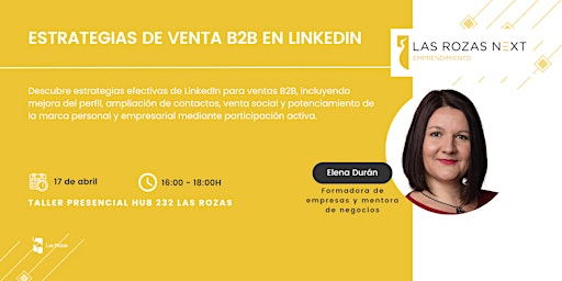 Primaire afbeelding van Taller Emprende: Estrategias de venta B2B en Linkedin