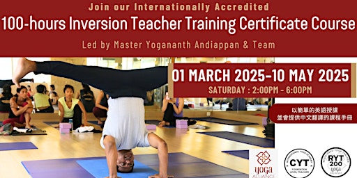 Hauptbild für 100-hours Inversion Teacher Training Certificate Course