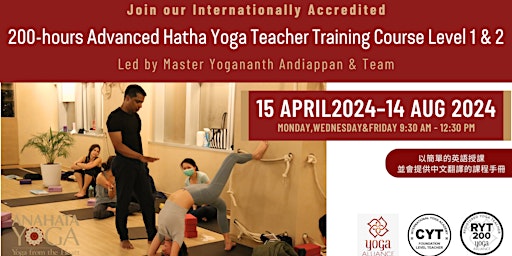 200-hours Advanced Hatha Yoga Teacher Training Course Level 1& Level 2 primary image