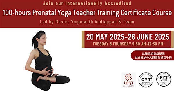 100-hours Prenatal Yoga Teacher Training Certificate Course