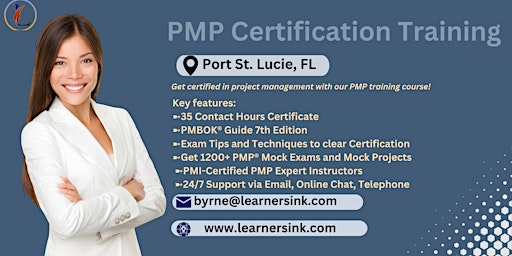 Imagen principal de PMP Exam Preparation Training Classroom Course in Port St. Lucie, FL