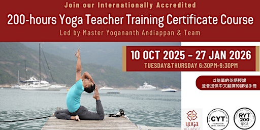 Imagem principal do evento 200-hours Yoga Teacher Training Certificate Course