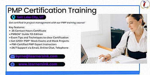 Primaire afbeelding van PMP Exam Preparation Training Classroom Course in Salt Lake City, UT