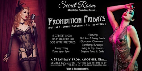 Prohibition Fridays / A CABARET SHOW  FROM ANOTHER ERA primary image