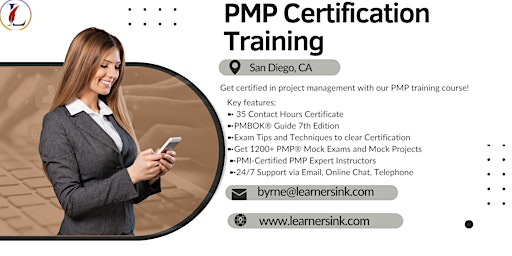 PMP Exam Preparation Training Classroom Course in San Diego, CA primary image