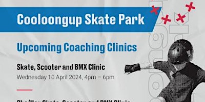Imagem principal do evento Cooloongup skate park coaching session - skateboard, scooter, bmx