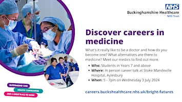 Discover careers in medicine primary image