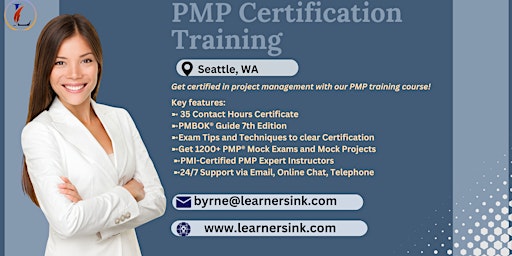 Primaire afbeelding van PMP Exam Preparation Training Classroom Course in Seattle, WA