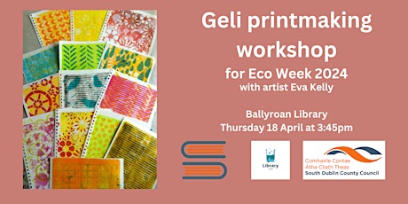 Geli printmaking workshop for older children Eco Week 2024