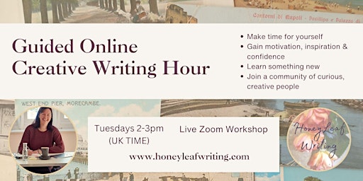 Imagem principal do evento Guided Online Creative Writing Hour (Zoom)