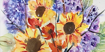 Image principale de Sunflower bouquet in watercolor