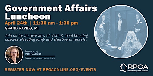 Primaire afbeelding van Government Affairs Luncheon: An Overview of Housing Policy for Rentals