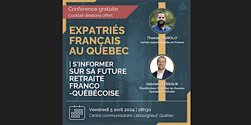 Immagine principale di Conférence - Retraite franco-québécoise (Québec - 5 avril 2024) 