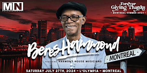 Imagem principal do evento BERES HAMMOND Live In Concert In MONTREAL