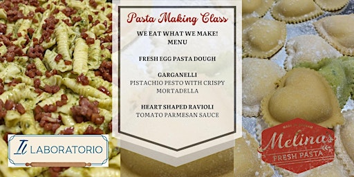 Pasta Making Class - Garganelli & Heart Shaped Ravioli primary image