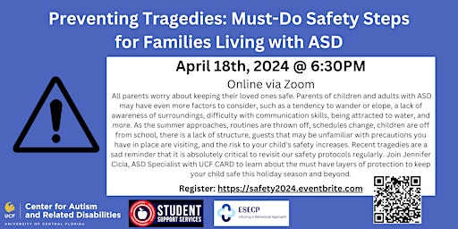 Preventing Tragedies: Must-Do Safety Steps for Families Living with ASD primary image