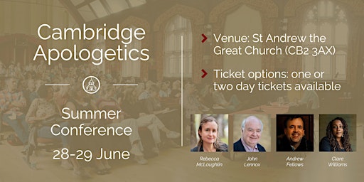 Primaire afbeelding van Cambridge Apologetics Summer Conference 2024