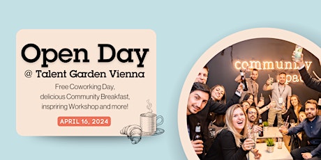 Image principale de Open Day and Community Breakfast at Talent Garden Vienna