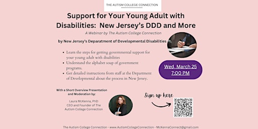 Imagen principal de Support for Your Young Adult with Disabilities: New Jersey's DDD and more