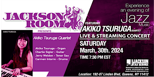 Akiko Tsuruga Quartet (Livestream) primary image