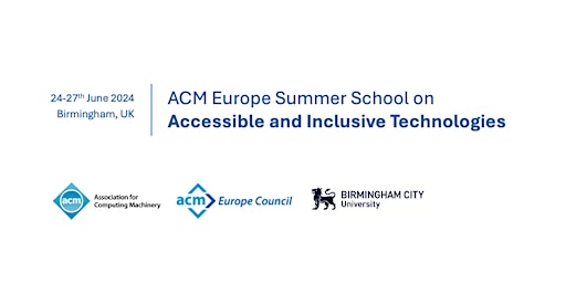 Imagem principal do evento ACM Europe Summer School on Accessible and Inclusive Technologies
