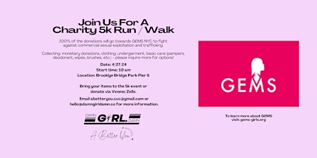 Join us for a Charity 5k Run / Walk @ Brooklyn Bridge Park