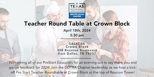 Imagen principal de Teacher Roundtable at Crown Block