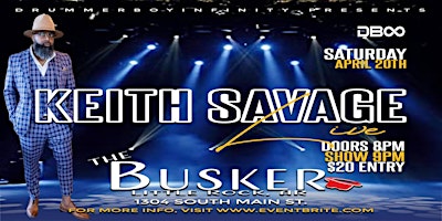 Imagem principal do evento Keith Savage LIVE at The Busker