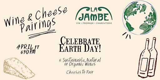 Primaire afbeelding van Earth Day French wine and cheese pairings