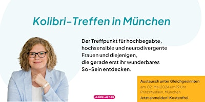 Hauptbild für Kolibri-Treffen - Austausch für Hochbegabte, Hochsensible (München)