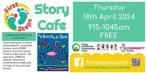 Imagem principal do evento First Steps does Story Cafe - A Busy Day for Birds