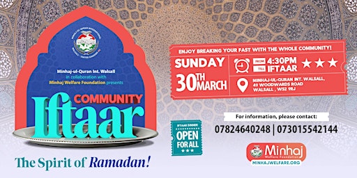 Image principale de Community Iftaar Walsall