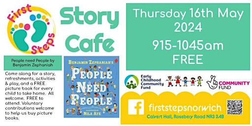 Primaire afbeelding van First Steps does Story Cafe - People need People - Benjamin Zephaniah