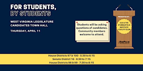 For Students, By Students: WV Legislature Candidates Town Hall