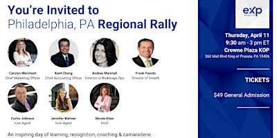 Hauptbild für eXp Regional Rally- Philadelphia PA