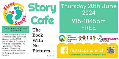 Image principale de First Steps does Story Cafe - THE BOOK WITH NO PICTURES by BJ Novak